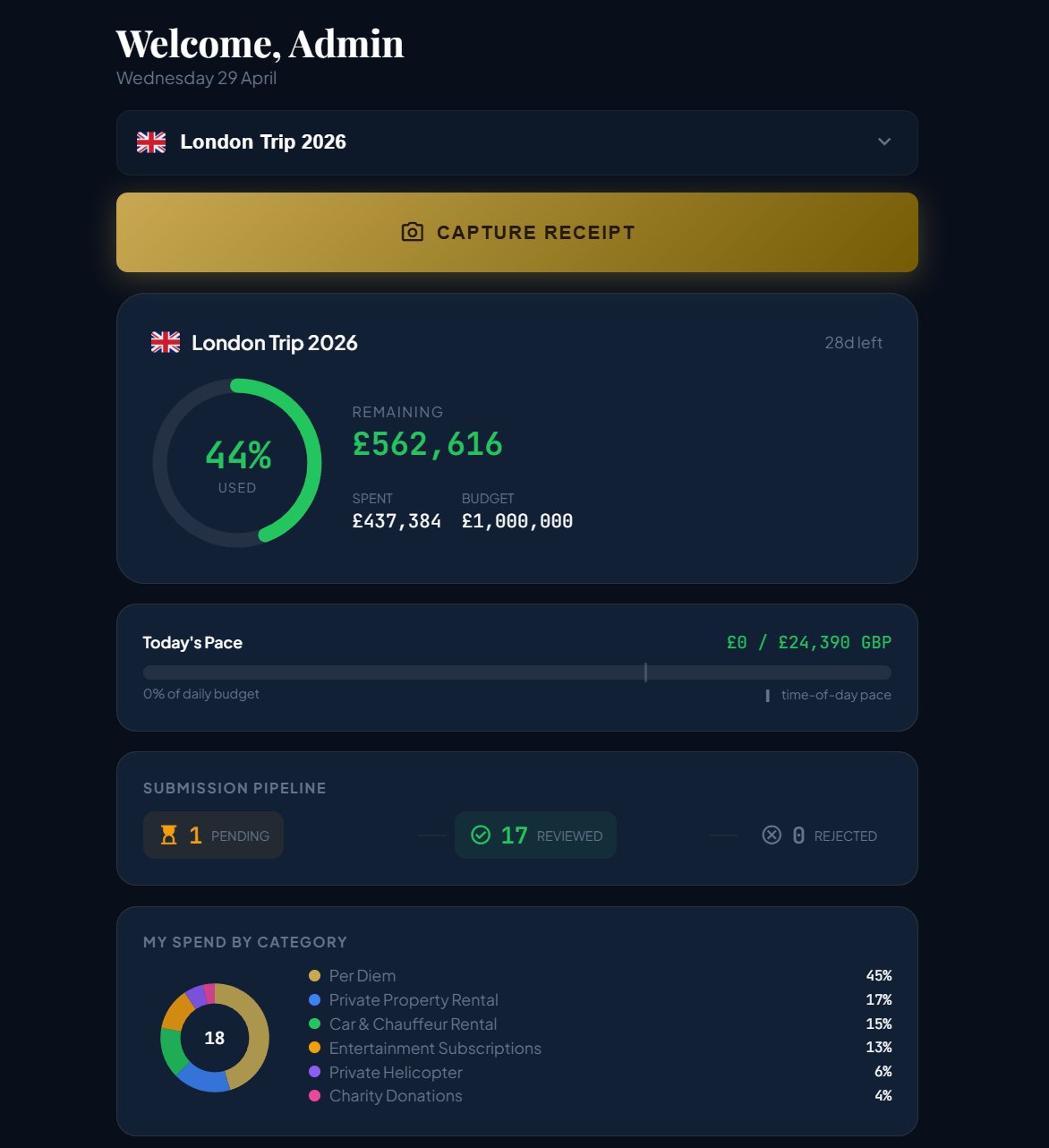 Custom Financial Ledger